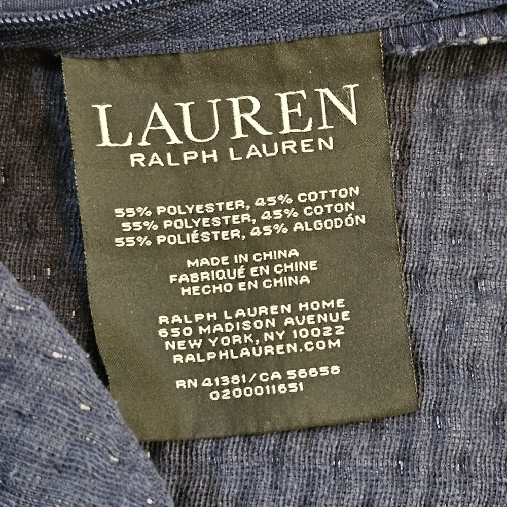 Lauren Ralph Lauren Home Spencer Matelasse Quilted Sham Euro Size Navy Blue